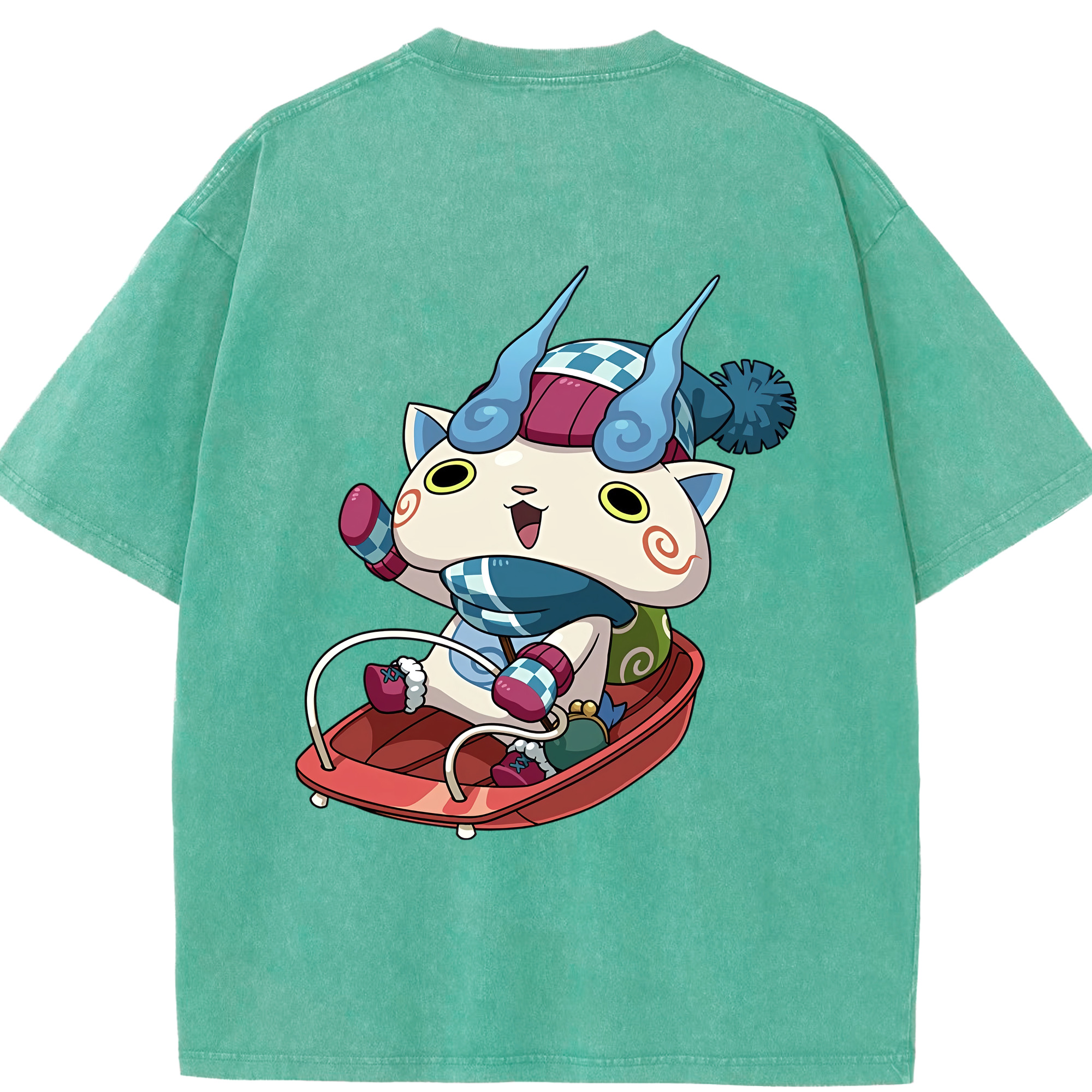 （画像用） 妖怪ウォッチ Yo-kai Watch 綿100% ヴィンテージ風 半袖Tシャツ（背面プリント）